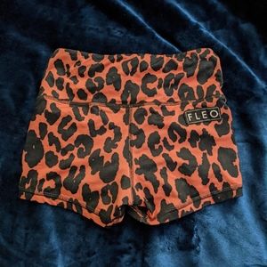 Fleo highwaisted leopard print 3.5 inseem shorts
